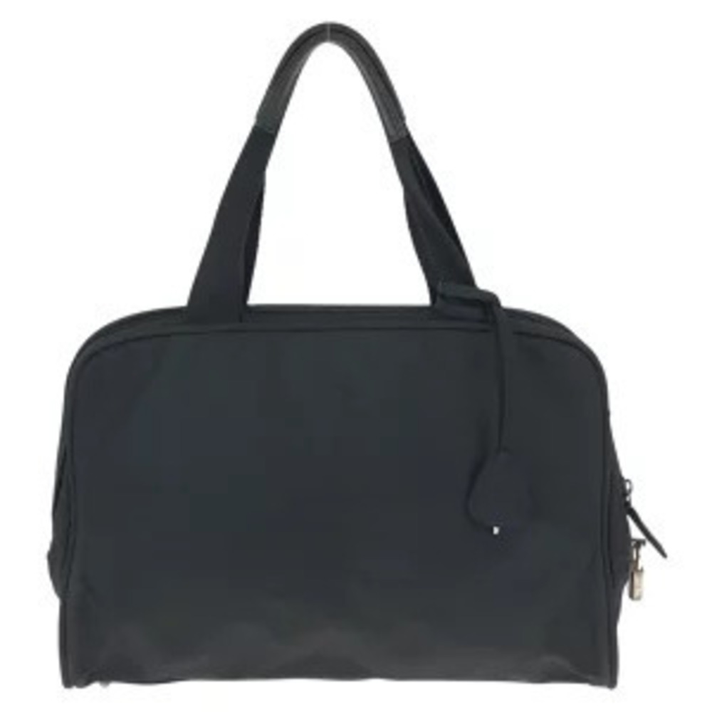 Prada plate Handbag triangular bag Tessuto black tote Black